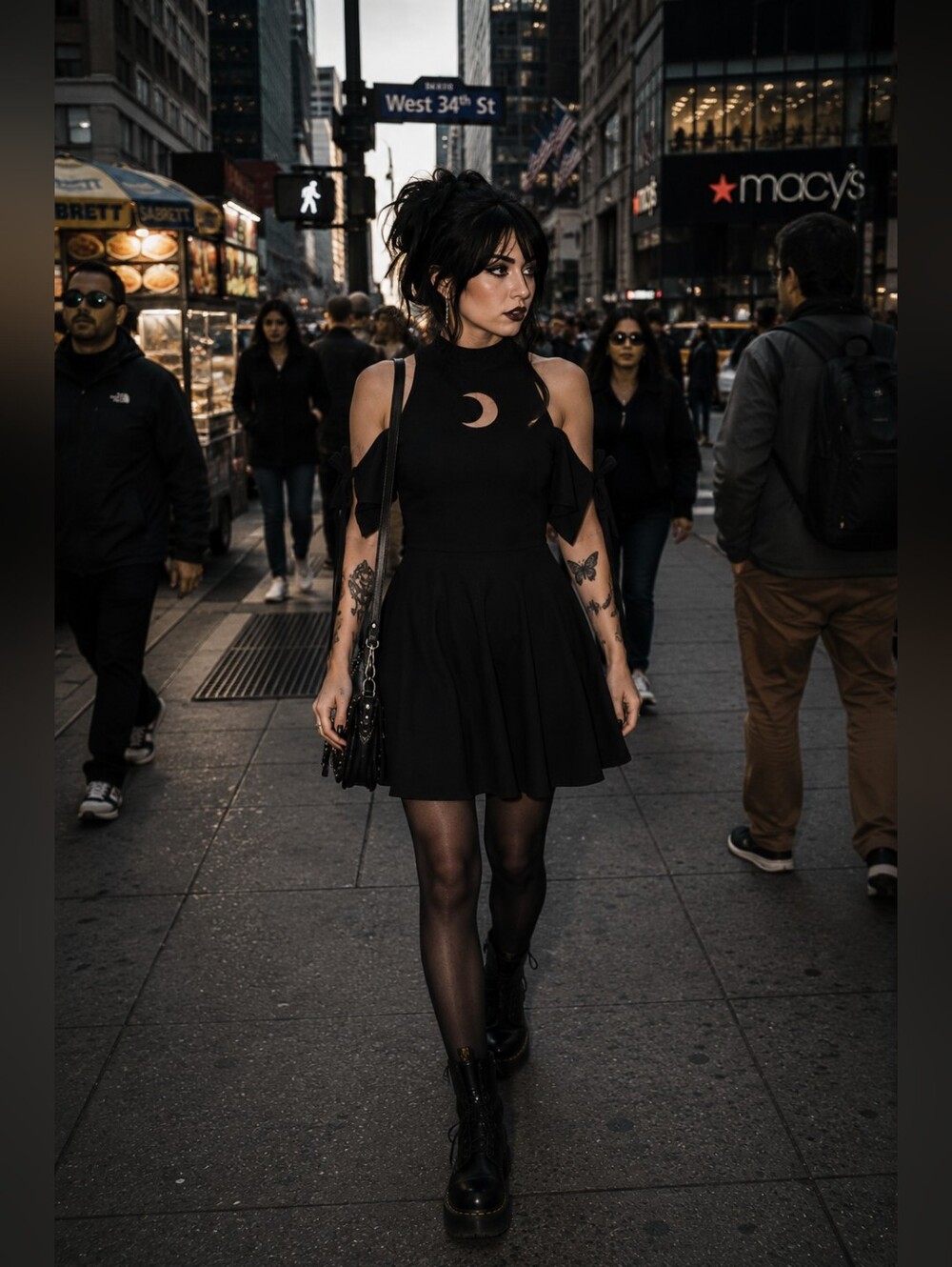 Forbidden Alchemy Moon Cutout Dress - Picture 7 of 12